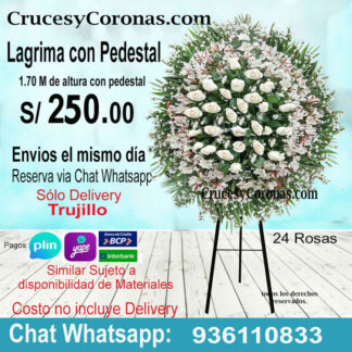 Lagrima con pedestal