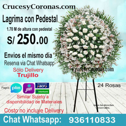 Lagrima con pedestal